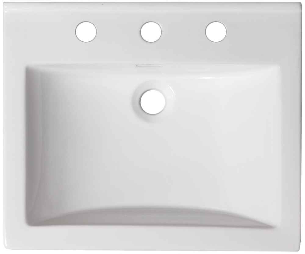 21.5-in. W 3H8-in. Ceramic Top Set In White Color