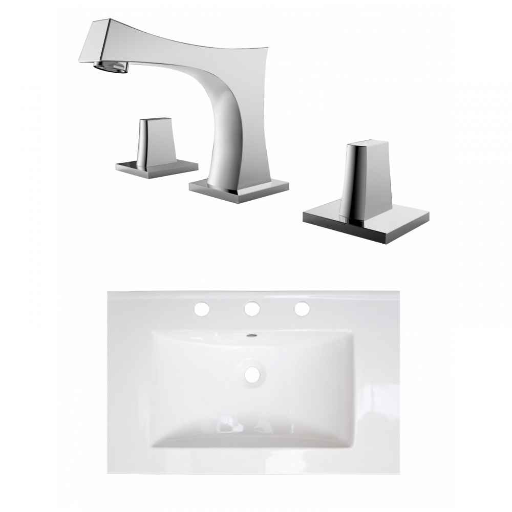 24-in. W 3H8-in. Ceramic Top Set In White Color