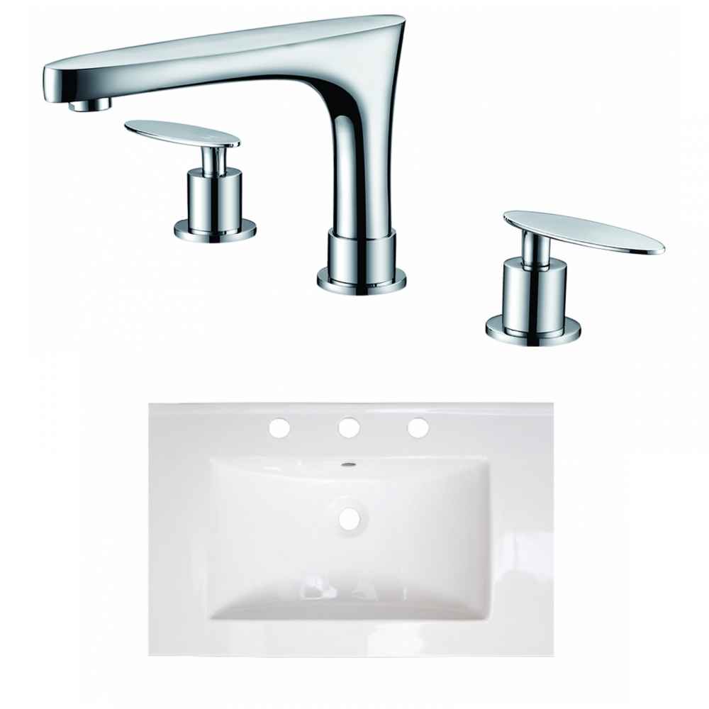 24-in. W 3H8-in. Ceramic Top Set In White Color