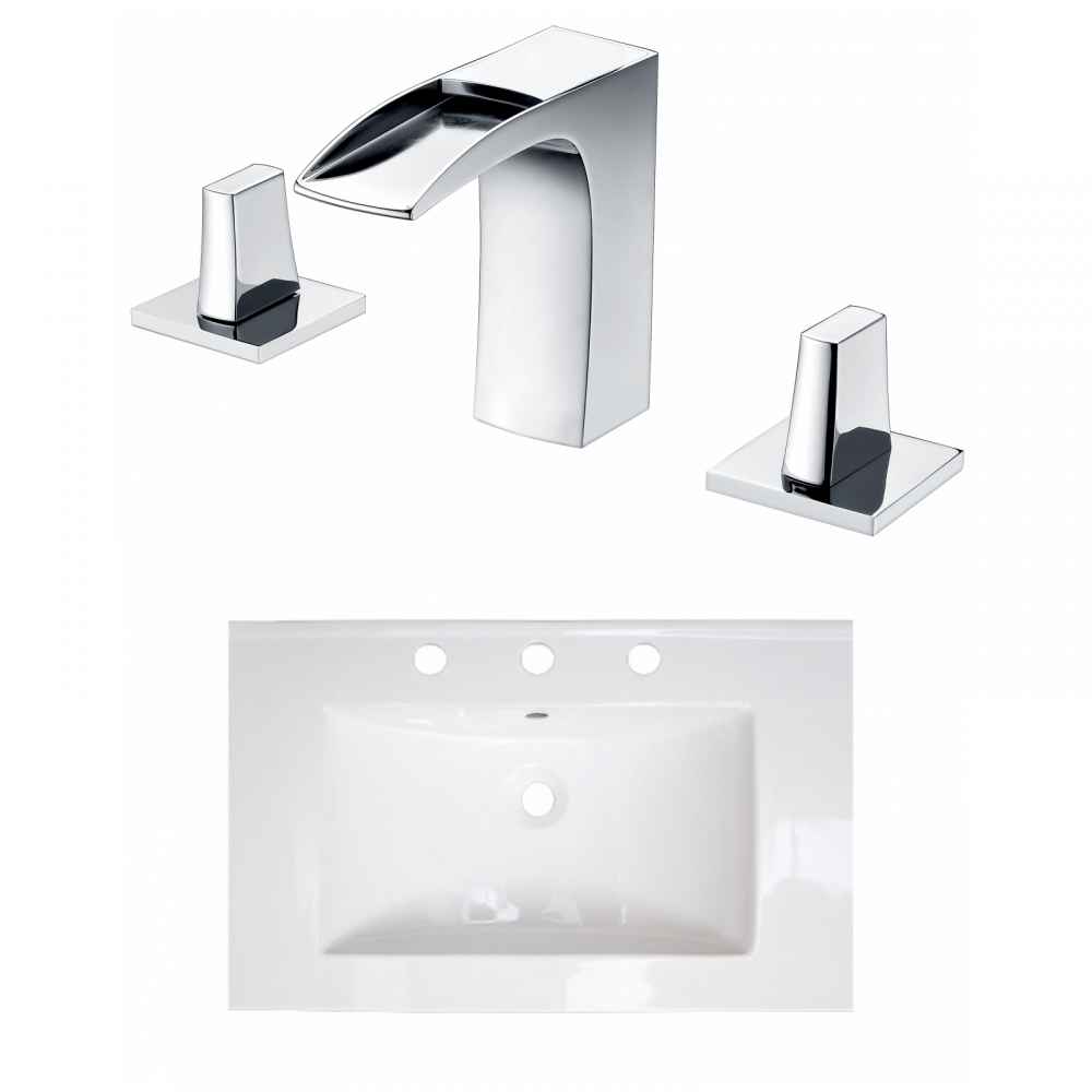 24-in. W 3H8-in. Ceramic Top Set In White Color