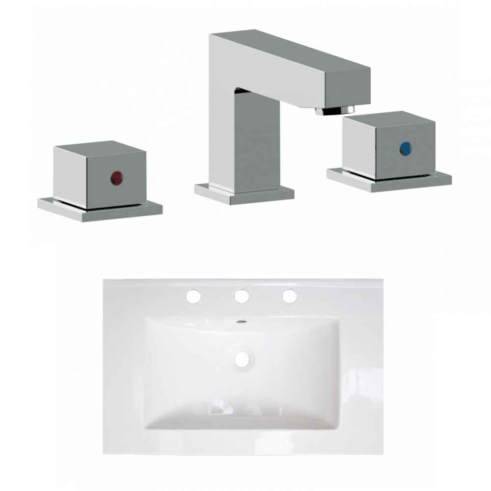 24-in. W 3H8-in. Ceramic Top Set In White Color