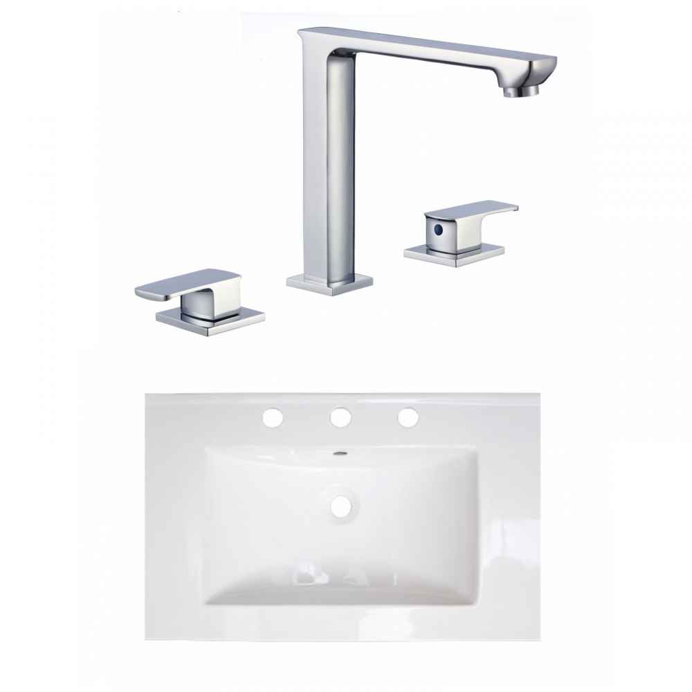 24-in. W 3H8-in. Ceramic Top Set In White Color