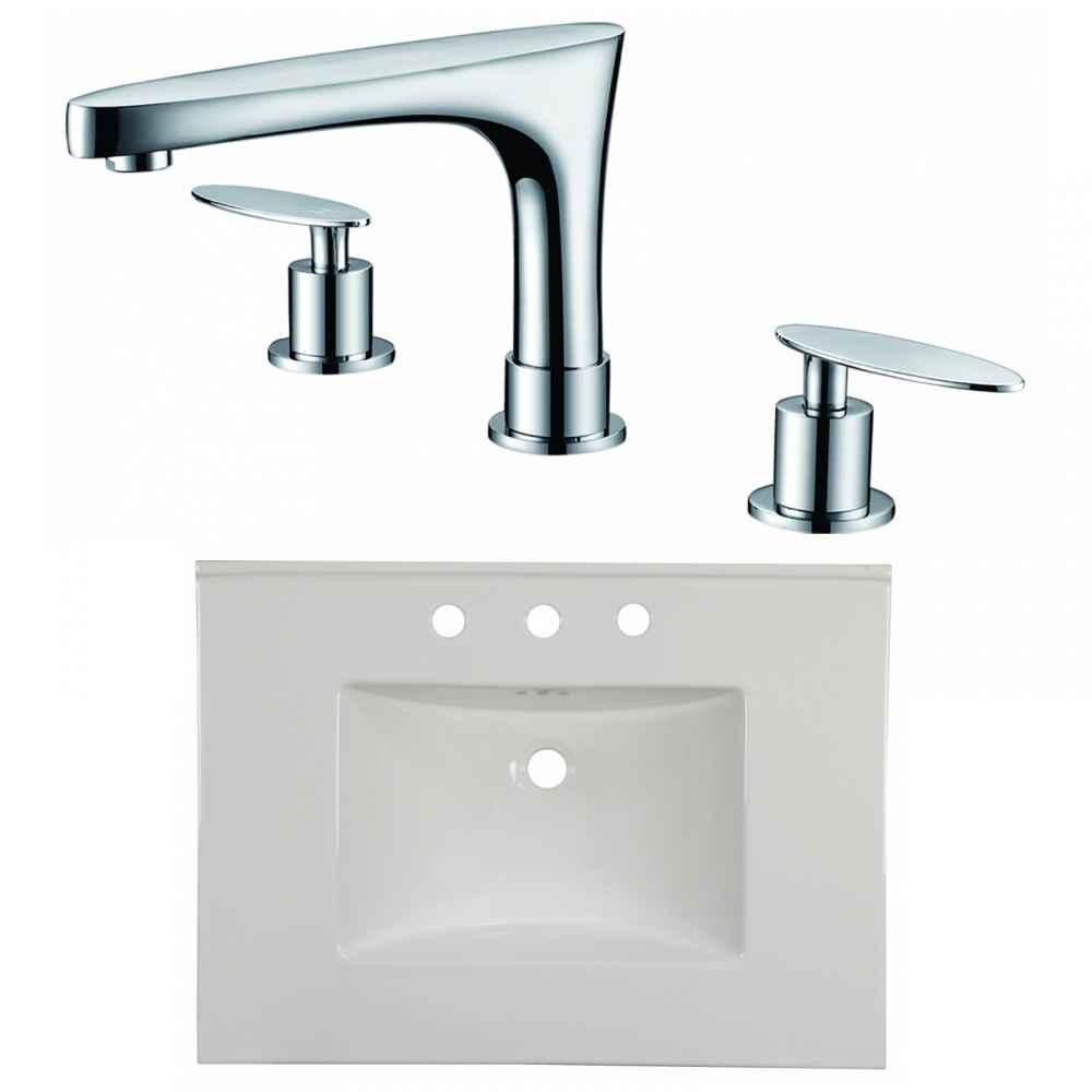 30.75-in. W 3H8-in. Ceramic Top Set In White Color