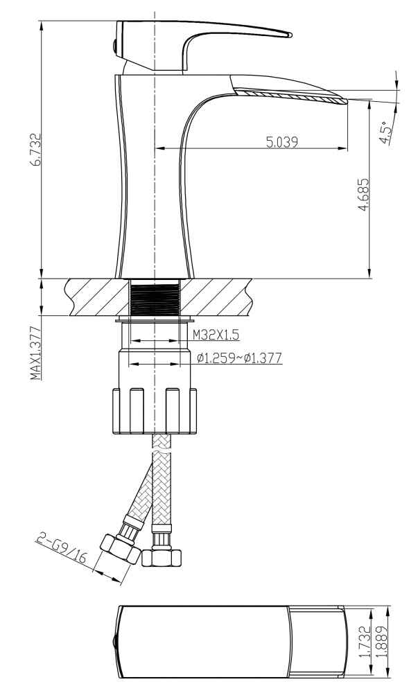 16.5-in. W Round Bathroom Undermount Sink Set In White - Chrome Hardware