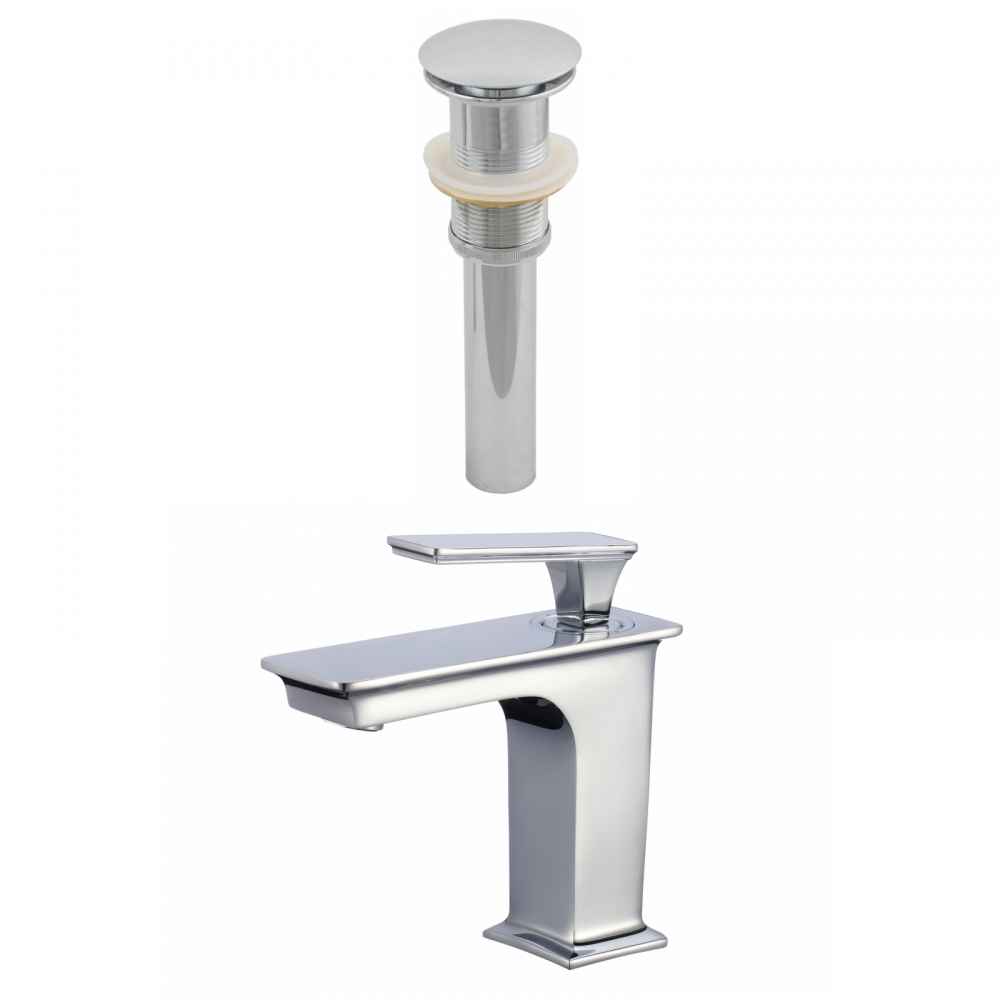 1 Hole CUPC Approved Stainless Steel Faucet Set In Chrome Color - Drain Incl.