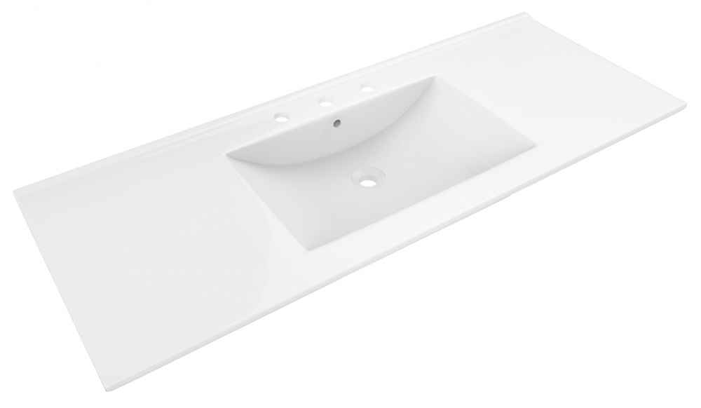 48-in. W 3H8-in. Ceramic Top Set In White Color