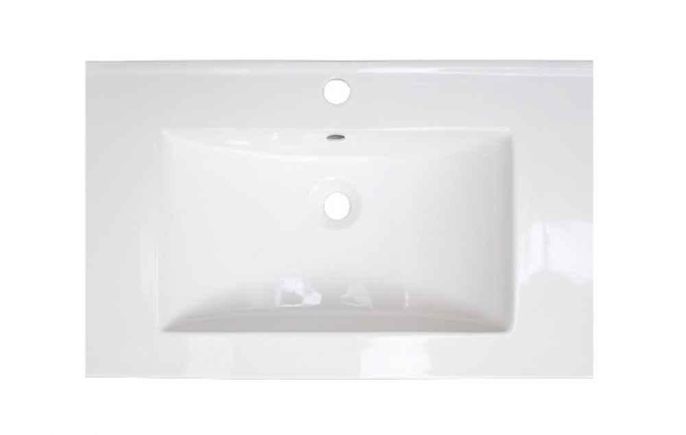 21-in. W 1 Hole Ceramic Top Set In White Color