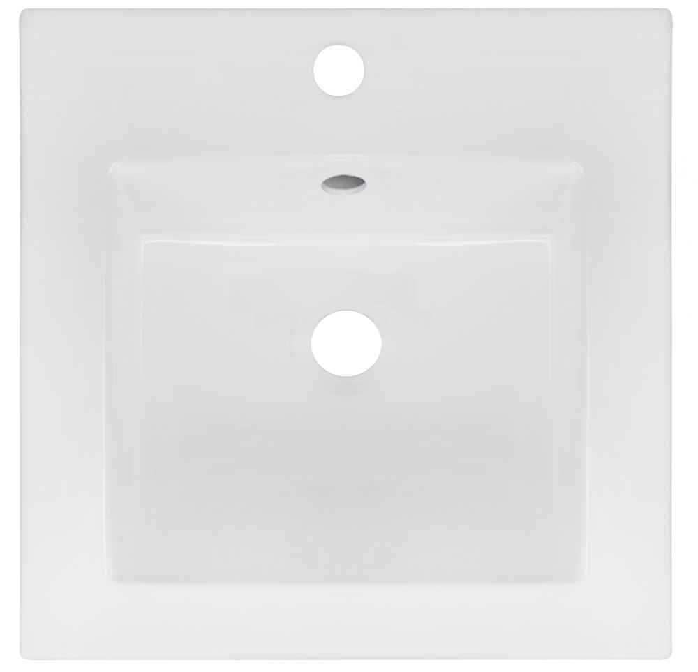 16.5-in. W 1 Hole Ceramic Top Set In White Color