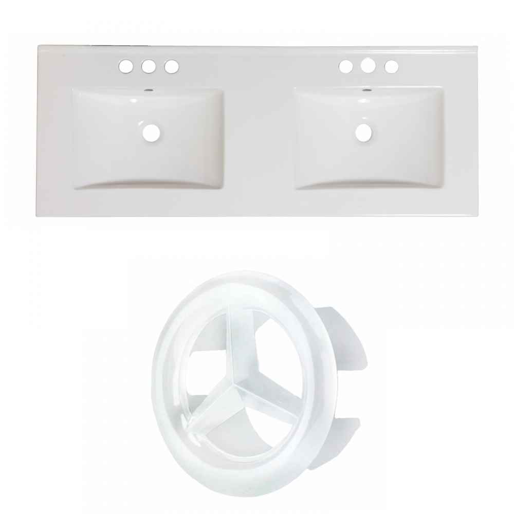 48-in. W 3H8-in. Ceramic Top Set In White Color