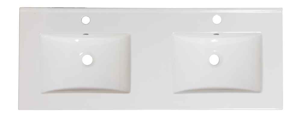 59-in. W 1 Hole Ceramic Top Set In White Color