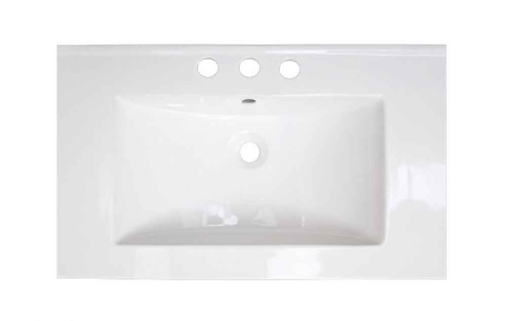 32-in. W 3H8-in. Ceramic Top Set In White Color
