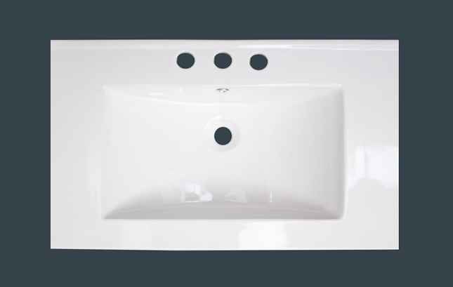 32-in. W 3H8-in. Ceramic Top Set In White Color