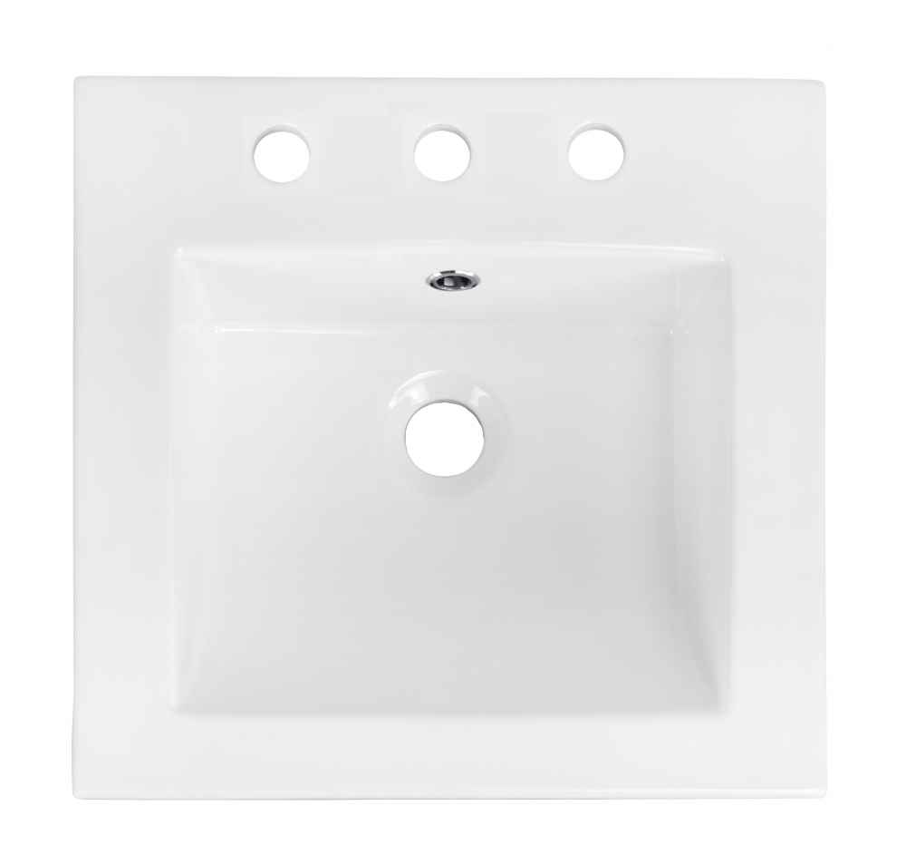 21-in. W 3H8-in. Ceramic Top Set In White Color