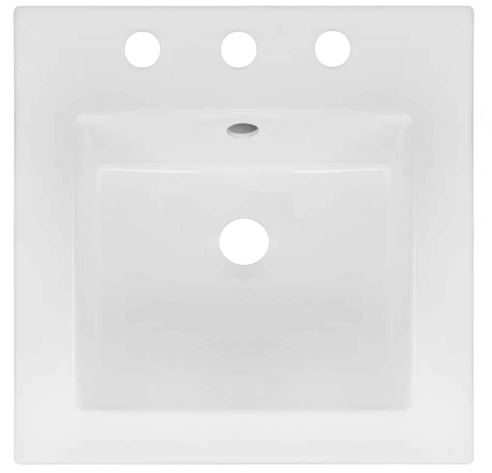 16.5-in. W 3H8-in. Ceramic Top Set In White Color