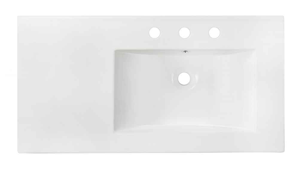 35.5-in. W 3H8-in. Ceramic Top Set In White Color