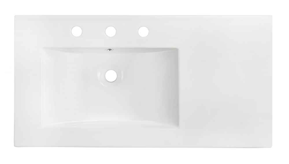 35.5-in. W 3H8-in. Ceramic Top Set In White Color