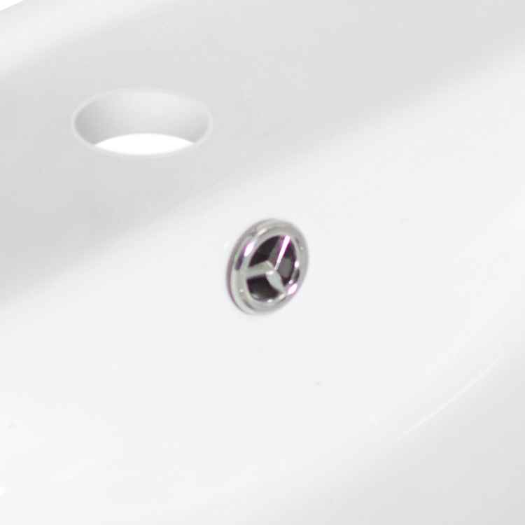 25-in. W 1 Hole Ceramic Top Set In White Color