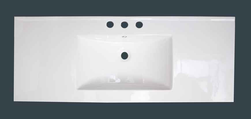 48.75-in. W 3H8-in. Ceramic Top Set In White Color
