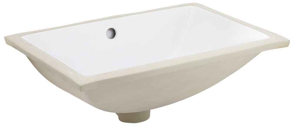 20.75-in. W CUPC Rectangle Bathroom Undermount Sink Set In White - Chrome Hardware - Overflow Drain Incl.