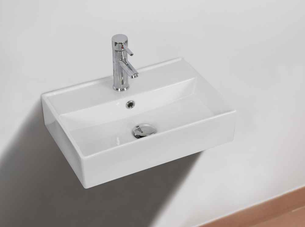 19.75-in. x 13.75-in. Rectangle Bathroom Vessel Sink Set White Enamel Glaze
