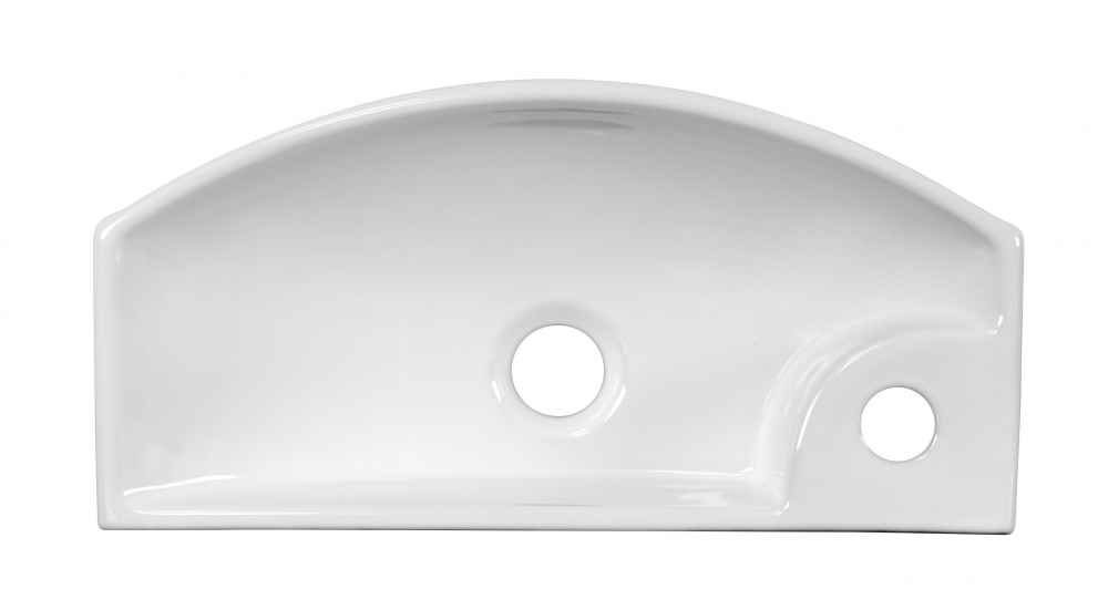 17.75-in. x 8.75-in. Rectangle Bathroom Vessel Sink Set White Enamel Glaze