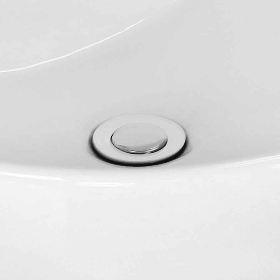 20.25-in. x 16.25-in. Rectangle Bathroom Vessel Sink Set White Enamel Glaze