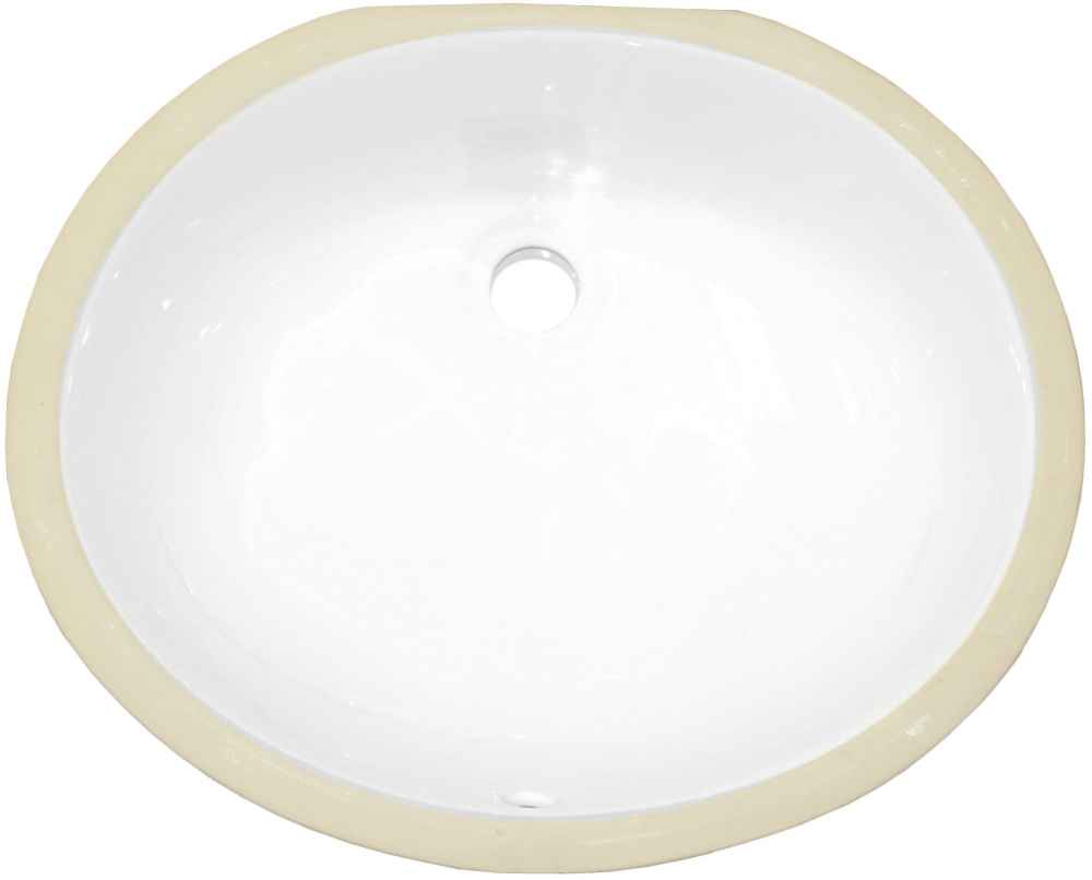 16.5-in. W CSA Oval Bathroom Undermount Sink Set In White - Chrome Hardware - Overflow Drain Incl.