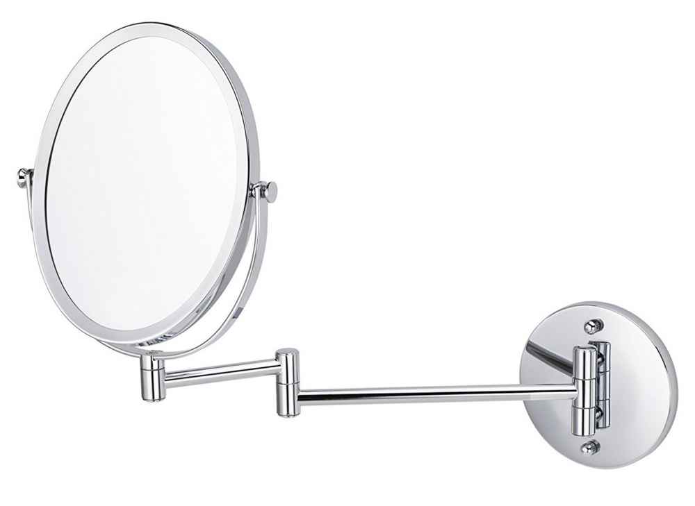 16.95-in. x 13-in. Stainless Steel Wall Mount Magnifying Mirror In Chrome
