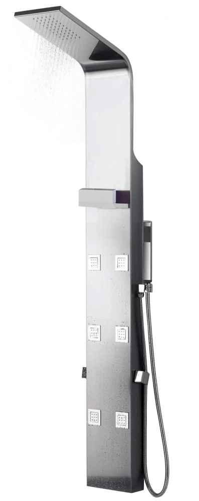 7.87-in. x 63-in. Shower Panel Chrome Stainless Steel