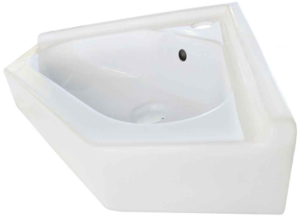 21.5-in. x 15.25-in. Unique Bathroom Vessel Sink White Enamel Glaze