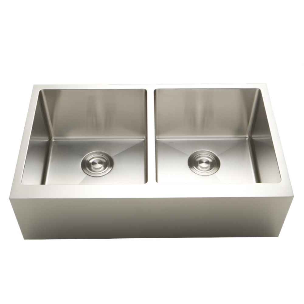 32-in. W CSA Approved Stainless Steel Kitchen Sink With 2 Bowl And 16 Gauge