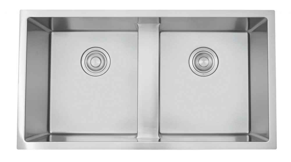 33-in. W CSA Approved Stainless Steel Kitchen Sink With 2 Bowl And 18 Gauge