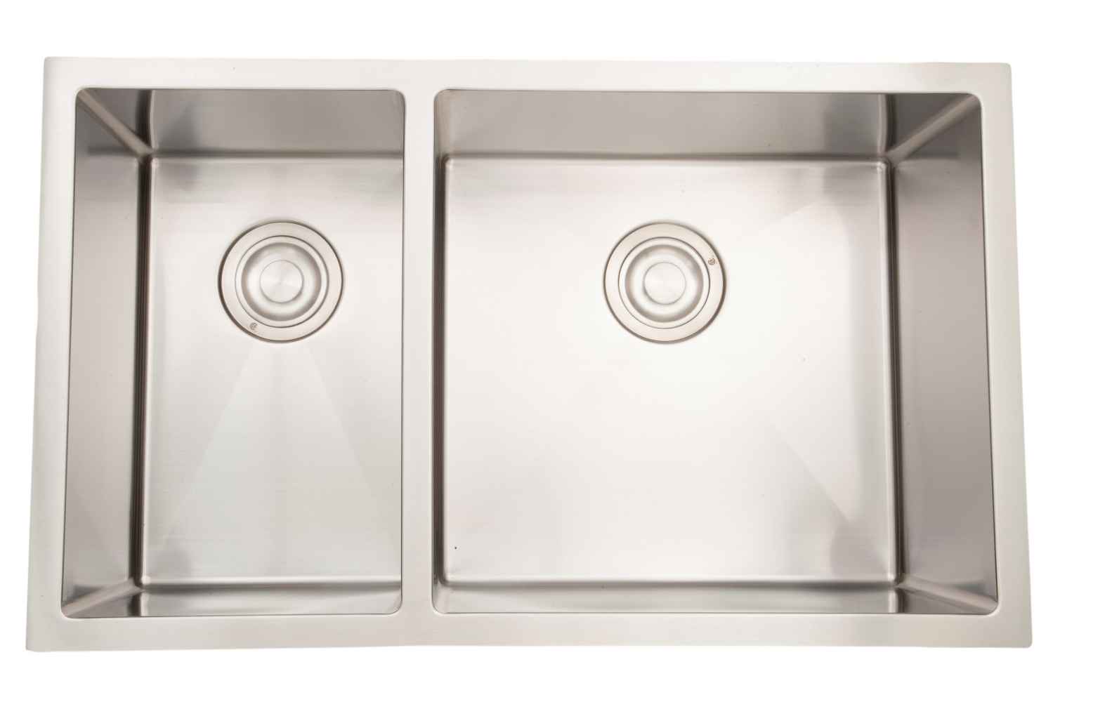 33-in. W CSA Approved Stainless Steel Kitchen Sink With 2 Bowl And 18 Gauge