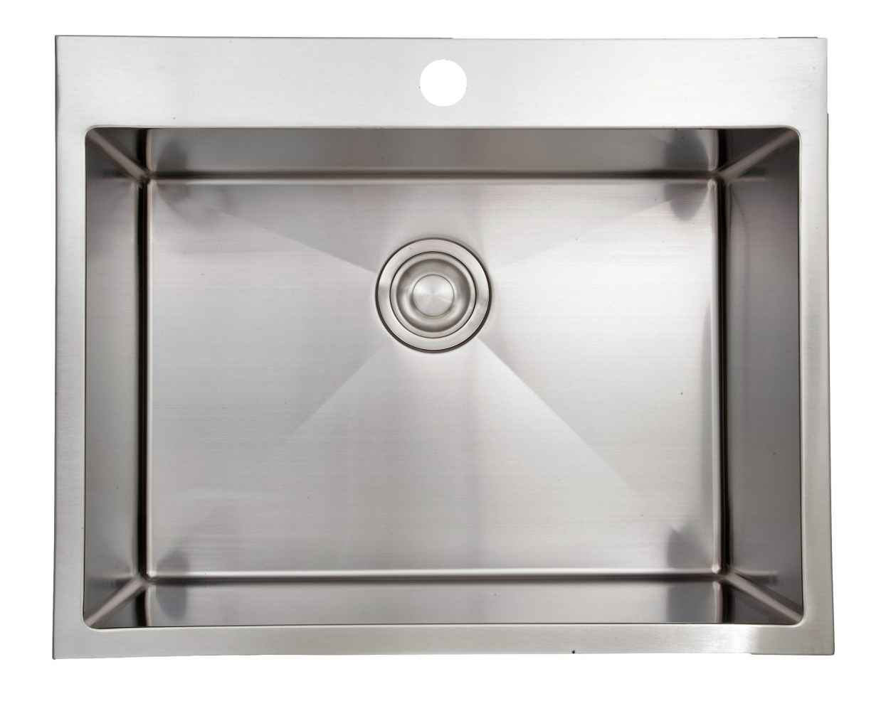 25-in. W CSA Approved Stainless Steel Kitchen Sink With 1 Bowl And 18 Gauge