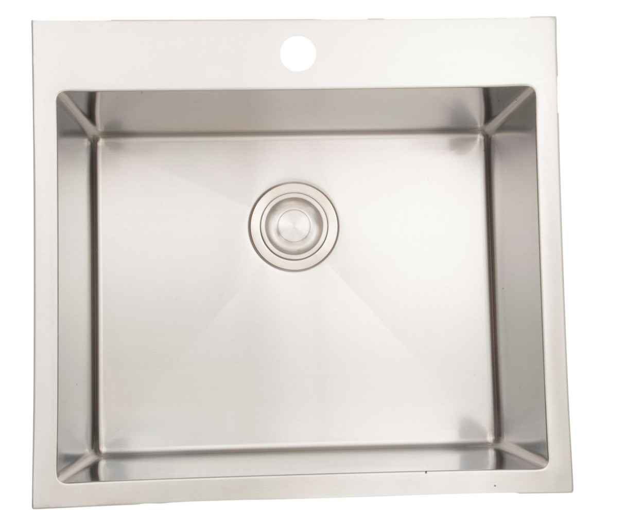22-in. W CSA Approved Stainless Steel Kitchen Sink With 1 Bowl And 18 Gauge