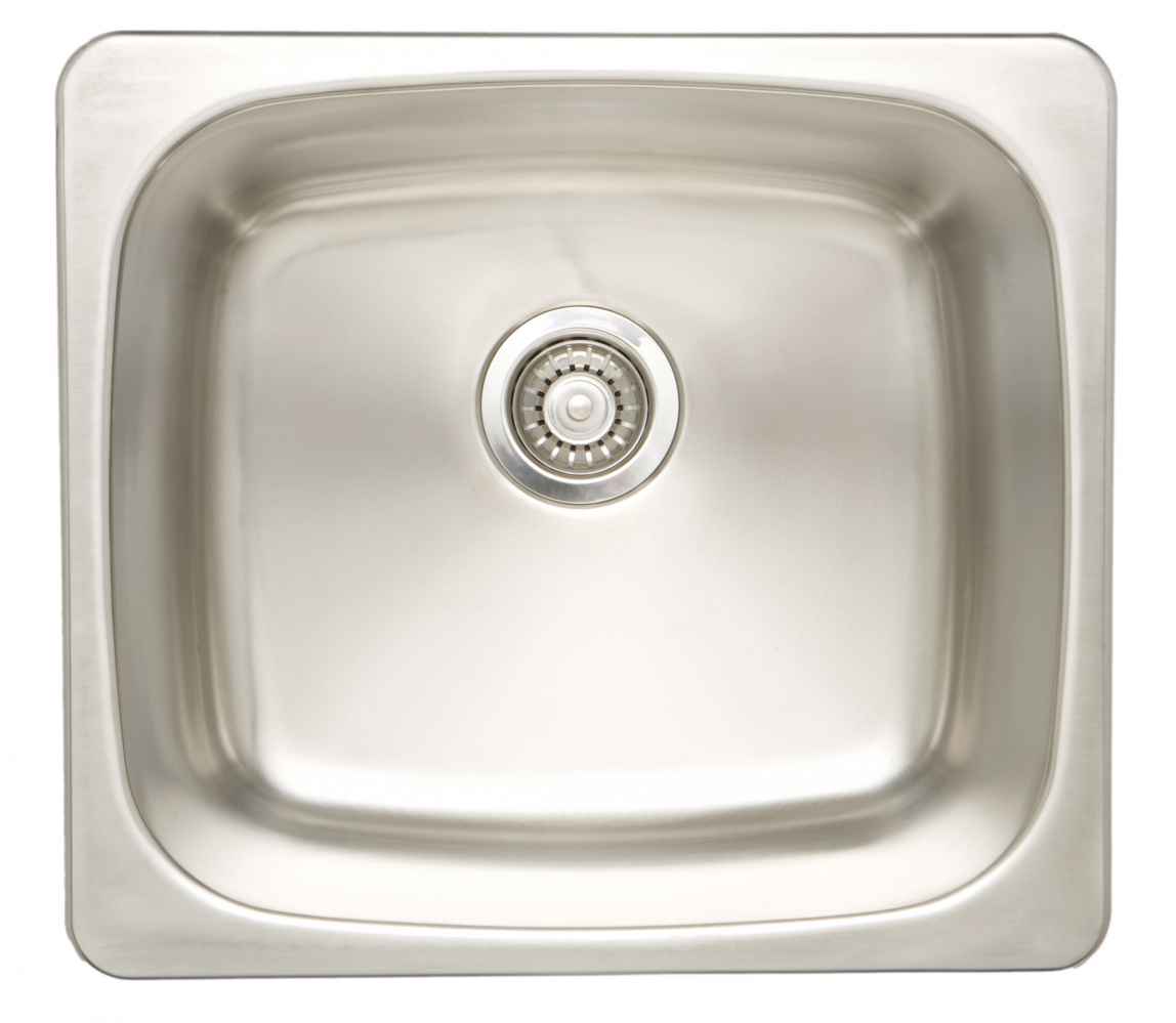 20-in. W CSA Approved Stainless Steel Kitchen Sink With 1 Bowl And 18 Gauge
