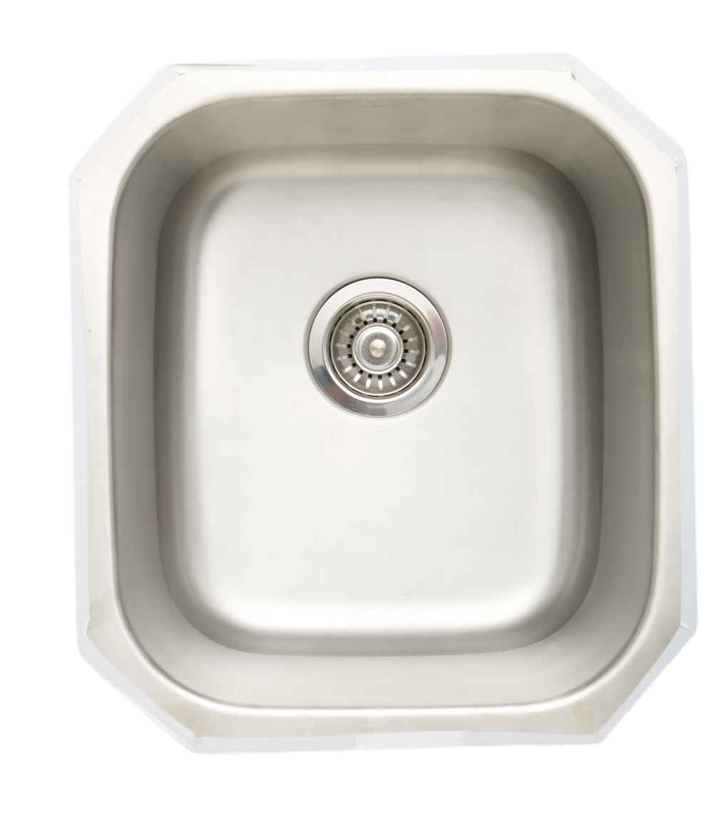 16.5-in. W CSA Approved Stainless Steel Kitchen Sink With 1 Bowl And 18 Gauge