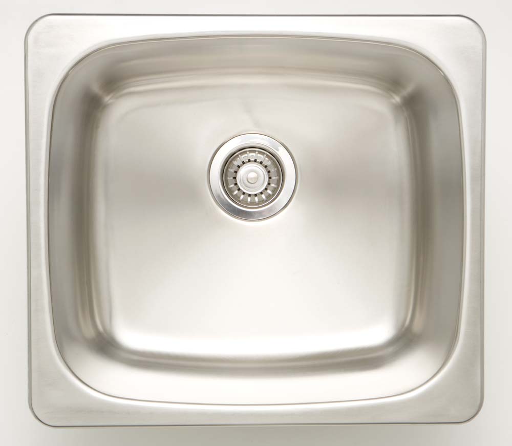 20-in. W CSA Approved Chrome Laundry Sink With 1 Bowl And 18 Gauge