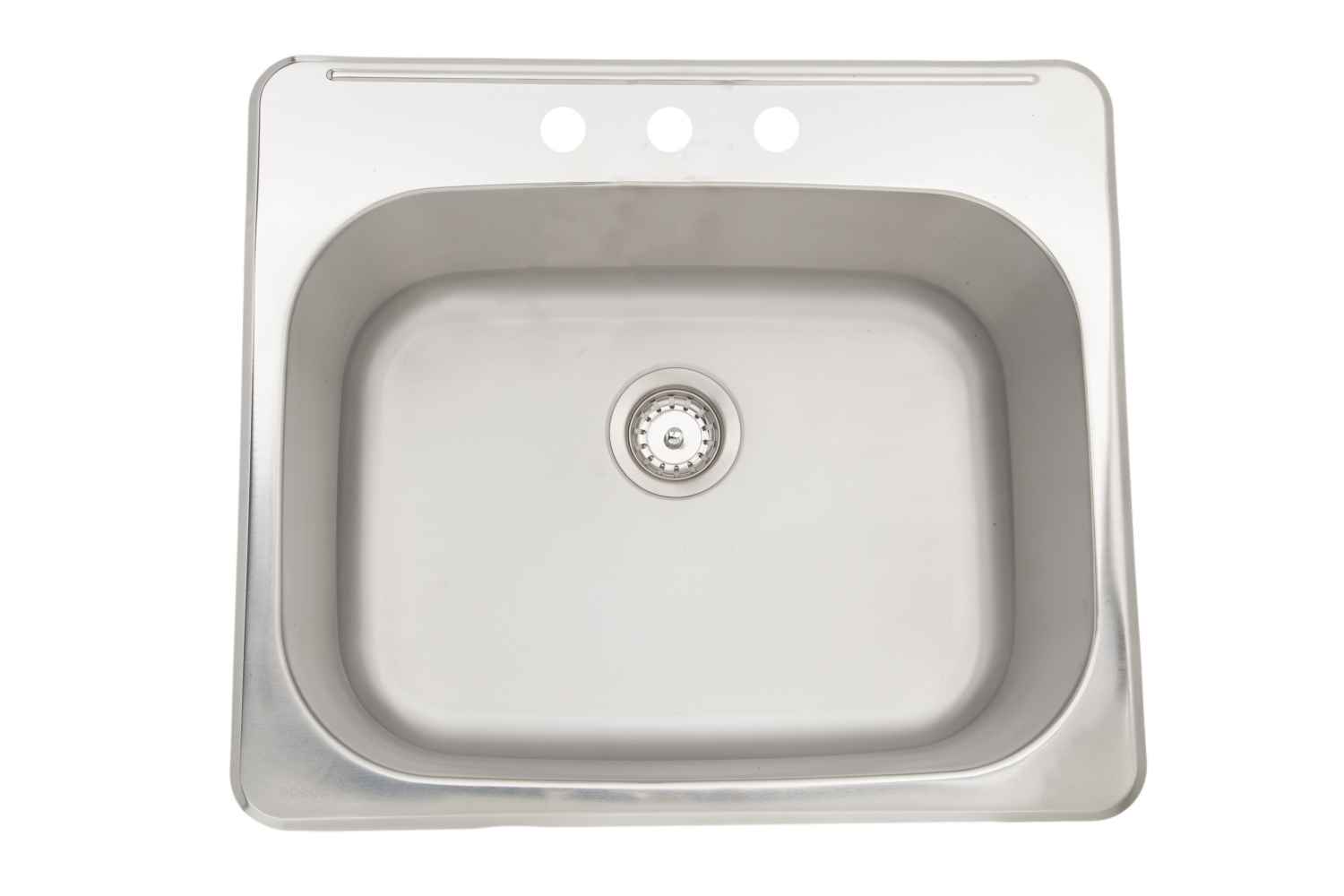 25-in. W CSA Approved Chrome Laundry Sink With 1 Bowl And 18 Gauge