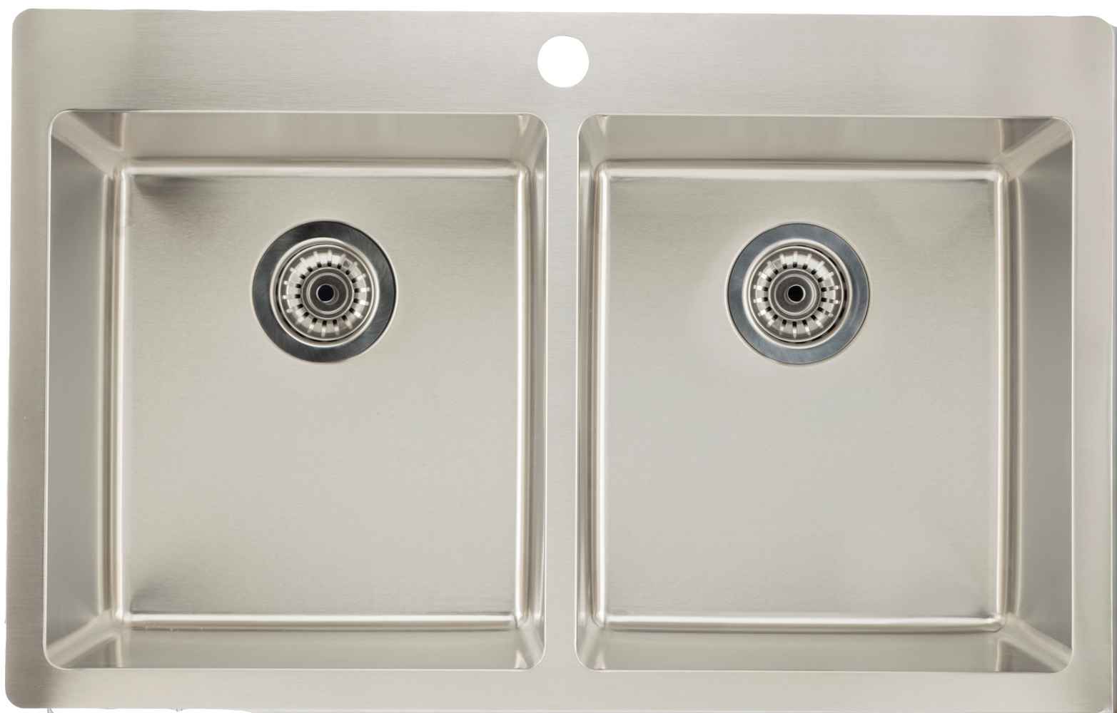 31.75-in. W CSA Approved Stainless Steel Kitchen Sink With 2 Bowl And 18 Gauge