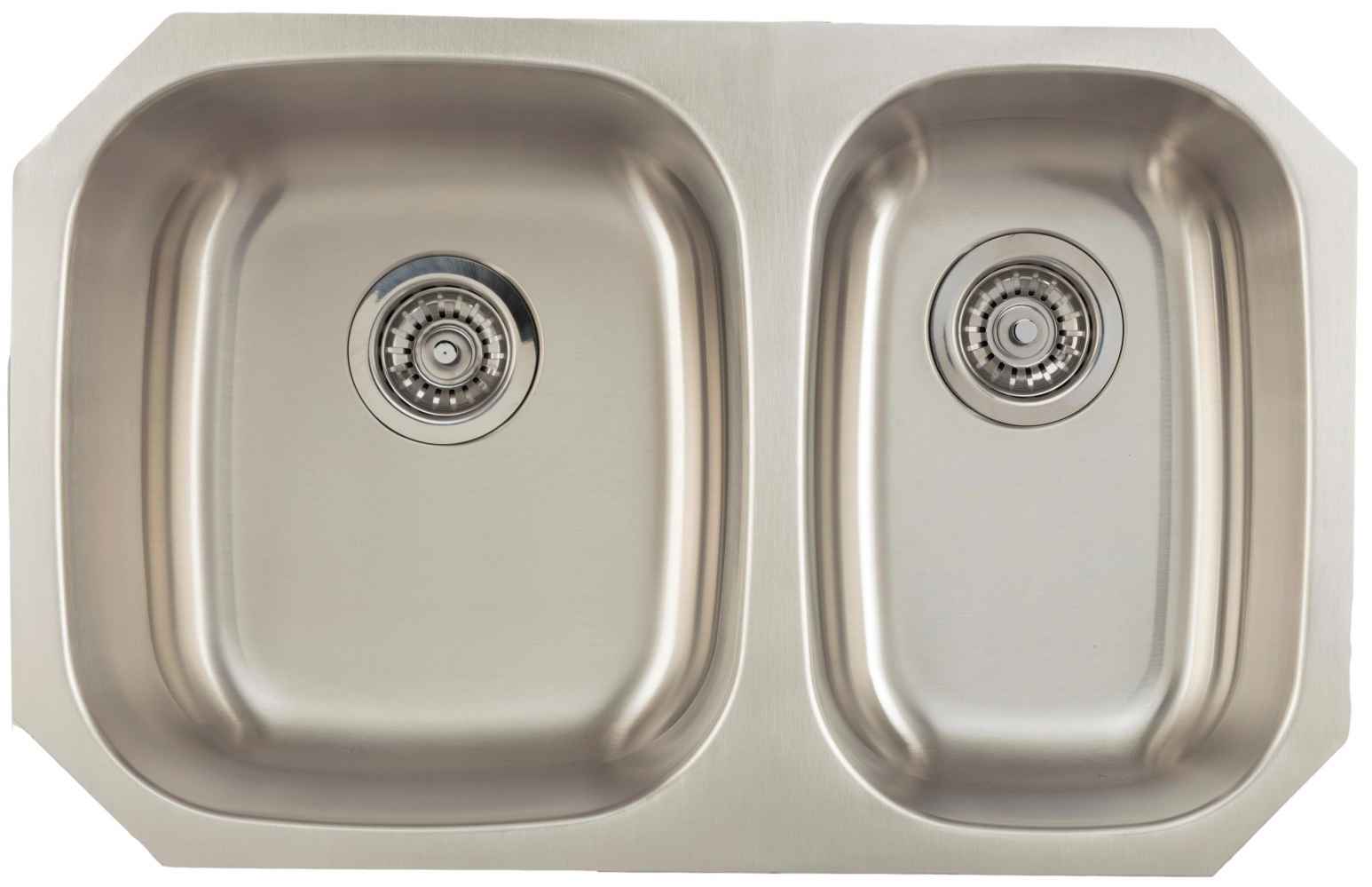 28.25-in. W CSA Approved Stainless Steel Kitchen Sink With 2 Bowl And 18 Gauge