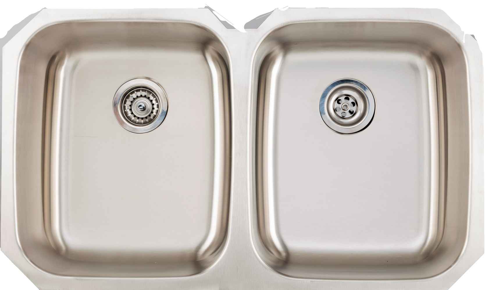 34.875-in. W CSA Approved Stainless Steel Kitchen Sink With 2 Bowl And 18 Gauge