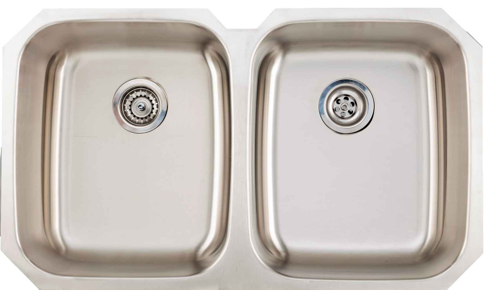 34.875-in. W CSA Approved Stainless Steel Kitchen Sink With 2 Bowl And 18 Gauge