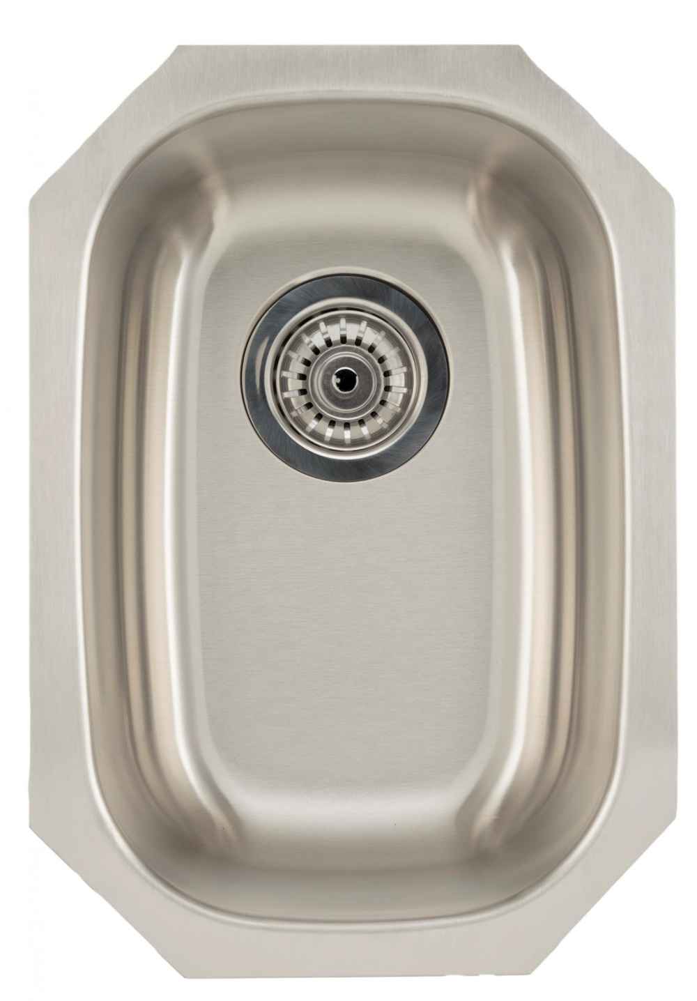 12.625-in. W CSA Approved Stainless Steel Kitchen Sink With 1 Bowl And 18 Gauge