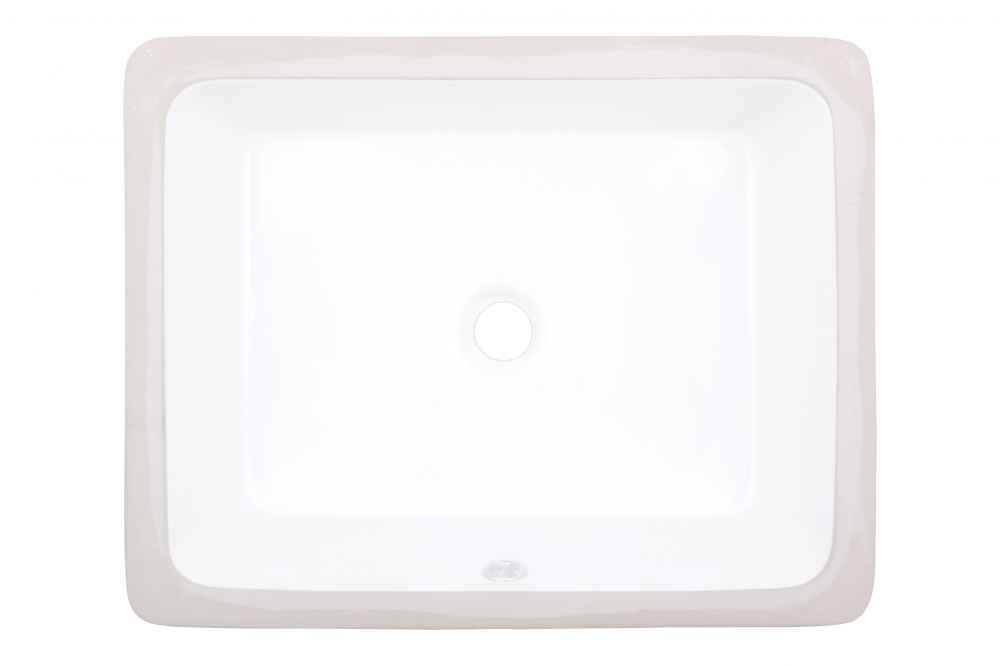 19.5-in. x 15.75-in. Ceramic Bathroom Undermount Sink In White CUPC