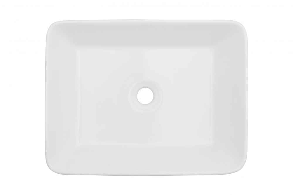 18.875-in. x 14.625-in. Rectangle Bathroom Vessel Sink White Enamel Glaze
