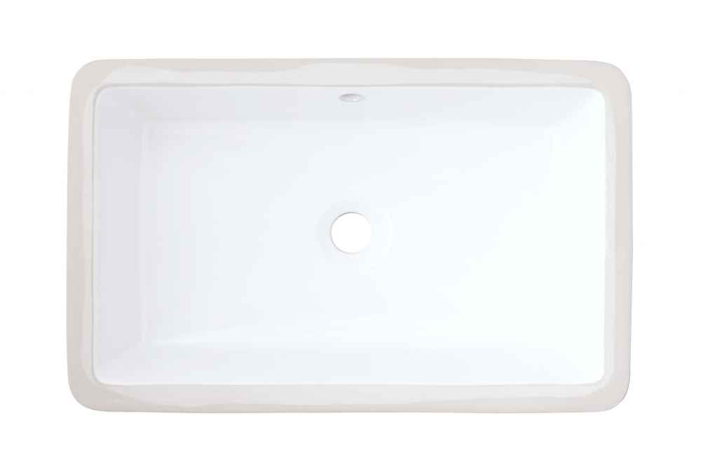 21.875-in. x 13.875-in. Ceramic Bathroom Undermount Sink In White CUPC