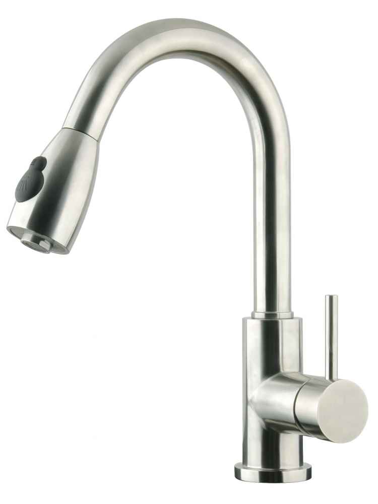 1 Hole CUPC Stainless Steel Kitchen Sink Faucet Chrome Stainless Steel