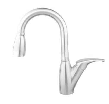 1 Hole CUPC Stainless Steel Kitchen Sink Faucet Chrome Stainless Steel