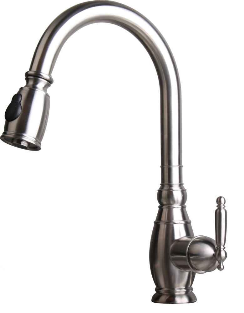 1 Hole CUPC Stainless Steel Kitchen Sink Faucet Chrome Stainless Steel